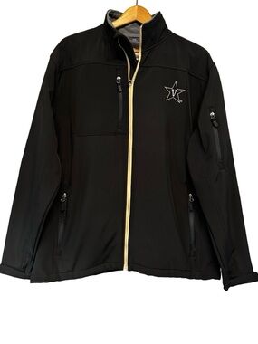 Knights Apparel Black Vanderbilt Commodores Full Zip Jacket Large Embroidered